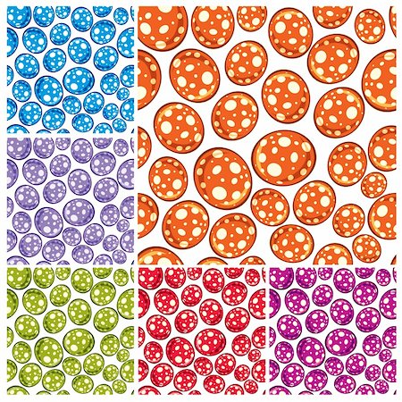 simsearch:400-06642594,k - Toy balls seamless pattern. Set of different color versions. Vector background Foto de stock - Super Valor sin royalties y Suscripción, Código: 400-04349361