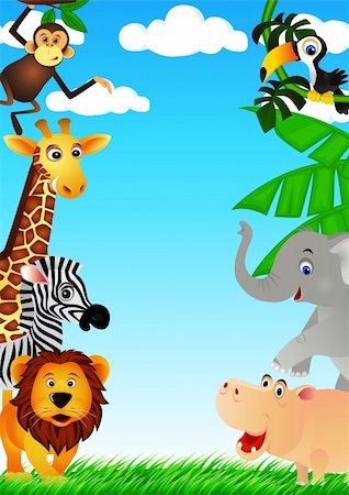 animal cartoon Stock Photo - Budget Royalty-Free & Subscription, Code: 400-04349638