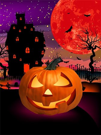 simsearch:400-03936196,k - Happy Halloween Pumpkin, Jack O Lantern. EPS 8 vector file included Stock Photo - Budget Royalty-Free & Subscription, Code: 400-04340535
