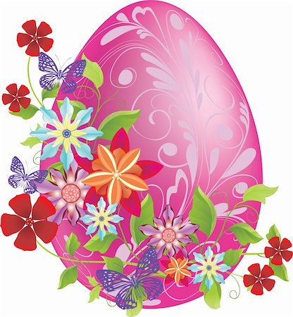 simsearch:400-05672742,k - Floral easter egg Stock Photo - Budget Royalty-Free & Subscription, Code: 400-04342985