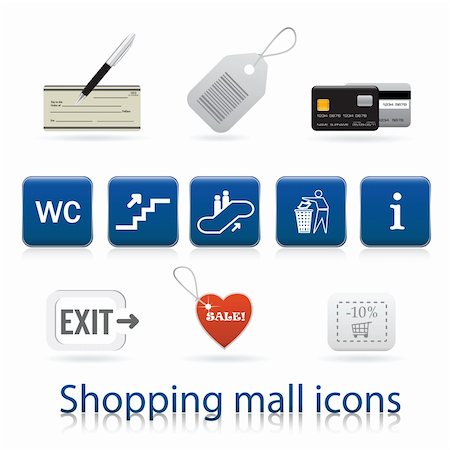 simsearch:400-05708287,k - Shopping mall icons Stock Photo - Budget Royalty-Free & Subscription, Code: 400-04343461