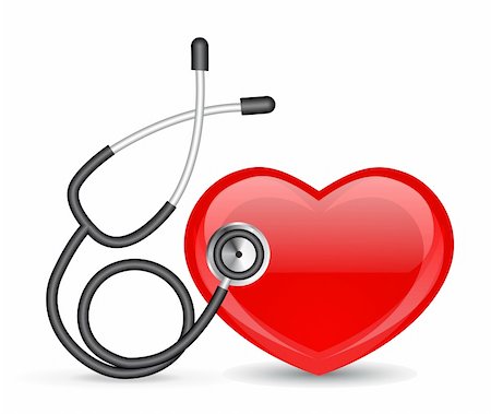 simsearch:400-07222508,k - Stethoscope and heart Photographie de stock - Aubaine LD & Abonnement, Code: 400-04343885