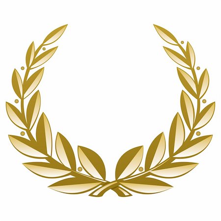 Golden Wreath. Vector Illustration (EPS v. 8.0) Stock Photo - Budget Royalty-Free & Subscription, Code: 400-04354181