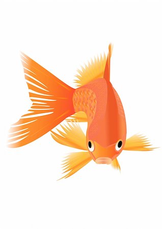 Icon of goldfish. Vector Icons. EPS10. Edited, grouped in layers. Stock Photo - Budget Royalty-Free & Subscription, Code: 400-04356561