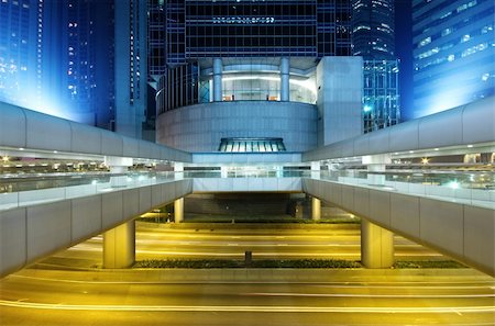 simsearch:400-05269349,k - modern building at night and traffic road Stock Photo - Budget Royalty-Free & Subscription, Code: 400-04356606