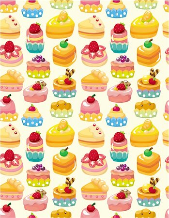 seamless cake pattern Stock Photo - Budget Royalty-Free & Subscription, Code: 400-04356688