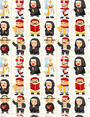 seamless priest pattern Stock Photo - Budget Royalty-Free & Subscription, Code: 400-04356689