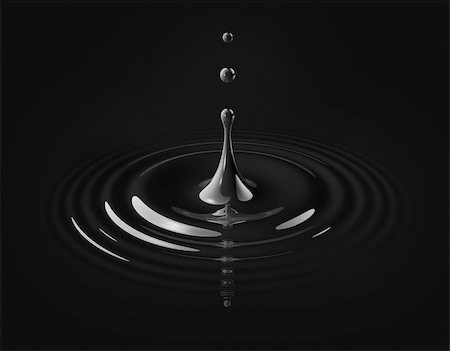 simsearch:400-07982589,k - drop of oil splashing and making ripple. 3D illustration Stock Photo - Budget Royalty-Free & Subscription, Code: 400-04358222