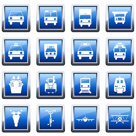 simsearch:400-03968548,k - Transportation set of different vector web icons Stock Photo - Budget Royalty-Free & Subscription, Code: 400-04359159