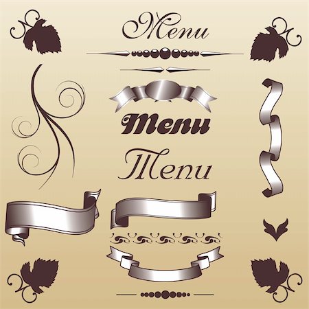 ancient menu elements Stock Photo - Budget Royalty-Free & Subscription, Code: 400-04359168