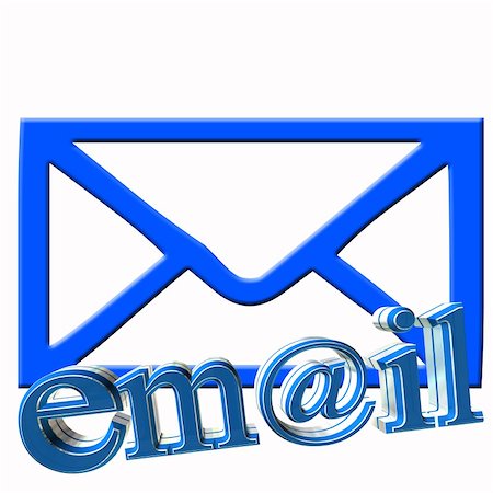 simsearch:400-04508643,k - 3d alias of email and envelope Stock Photo - Budget Royalty-Free & Subscription, Code: 400-04359476