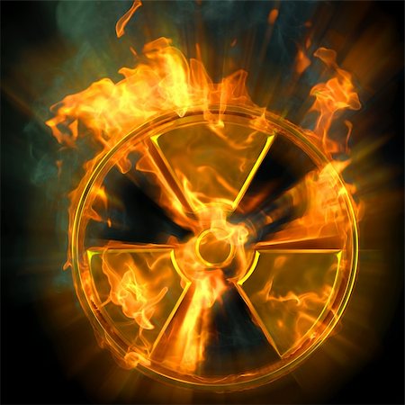 simsearch:400-04703113,k - burning radioactive danger sign. Photographie de stock - Aubaine LD & Abonnement, Code: 400-04359970