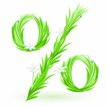 Grass font isolated on white background.Other symbol are available in my gallery. Stock Photo - Budget Royalty-Free & Subscription, Code: 400-04350314
