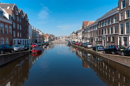 view over a canal in the center of Leiden, Netherlands Stock Photo - Budget Royalty-Free & Subscription, Code: 400-04351845