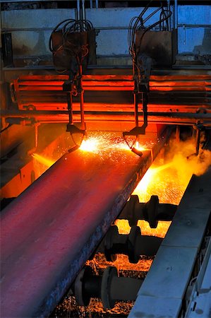 pipe weld - Gas cutting of the hot metal Stock Photo - Budget Royalty-Free & Subscription, Code: 400-04353050
