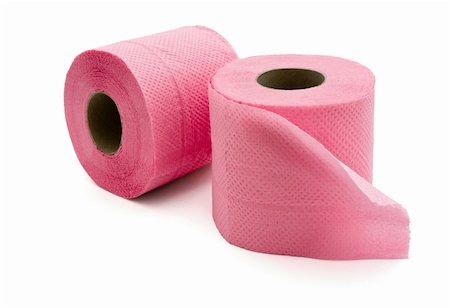 Pair of rolls  pink toilet paper Stock Photo - Budget Royalty-Free & Subscription, Code: 400-04364254