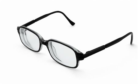 simsearch:400-07774329,k - Pair of black glasses isolated on white Stock Photo - Budget Royalty-Free & Subscription, Code: 400-04364288