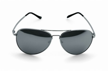 simsearch:400-07774329,k - Mirrored aviator sunglasses isolated on white Stock Photo - Budget Royalty-Free & Subscription, Code: 400-04364290