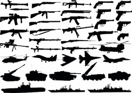 simsearch:400-04072400,k - military clipart set, vector of high quality Stock Photo - Budget Royalty-Free & Subscription, Code: 400-04364353
