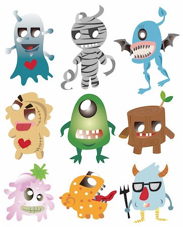 cartoon monster icon Stock Photo - Budget Royalty-Free & Subscription, Code: 400-04364422