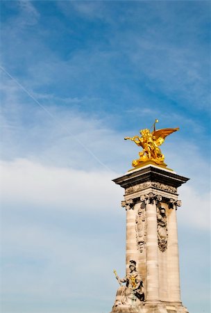 simsearch:400-04564562,k - Pont Alexandre III is an arch bridge that spans the Seine, widely regarded as the most ornate, extravagant bridge in Paris. Stock Photo - Budget Royalty-Free & Subscription, Code: 400-04364947