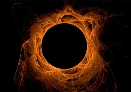eclipse - Orange fractal eclipse with solar flares on a black background. Stock Photo - Budget Royalty-Free & Subscription, Code: 400-04365294
