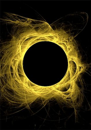 eclipse - Yellow fractal eclipse with solar flares on a black background. Stock Photo - Budget Royalty-Free & Subscription, Code: 400-04365300