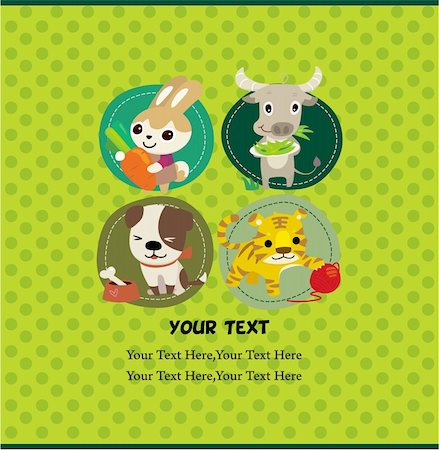 simsearch:400-04351466,k - cartoon animal card Stock Photo - Budget Royalty-Free & Subscription, Code: 400-04365494