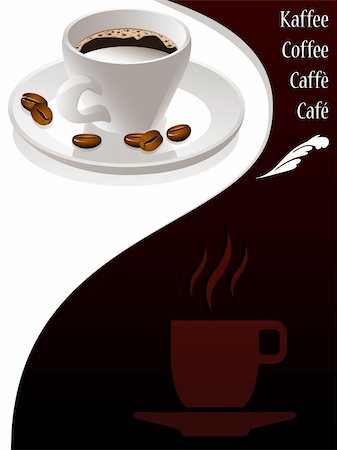 Beverage menu with coffee cup Stock Photo - Budget Royalty-Free & Subscription, Code: 400-04365813