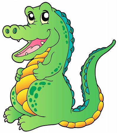 simsearch:400-04434649,k - Cartoon standing crocodile - vector illustration. Stock Photo - Budget Royalty-Free & Subscription, Code: 400-04365841