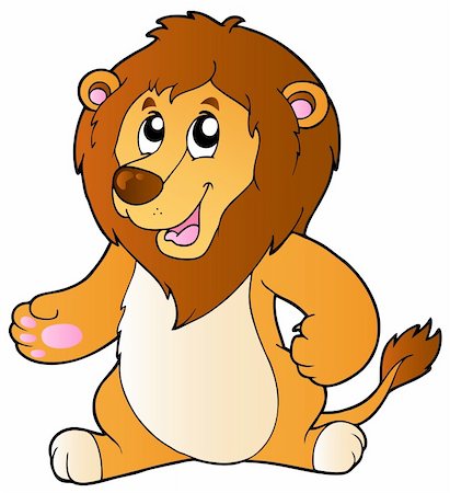 simsearch:400-04365864,k - Cartoon standing lion - vector illustration. Stock Photo - Budget Royalty-Free & Subscription, Code: 400-04365843