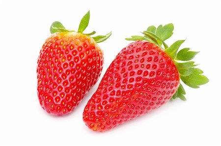 simsearch:400-05370991,k - Strawberries isolated over white background Stock Photo - Budget Royalty-Free & Subscription, Code: 400-04366067