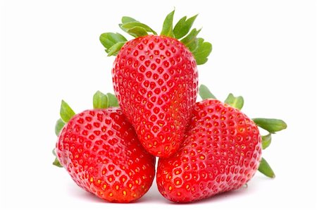 simsearch:400-05370991,k - Strawberries isolated over white background Stock Photo - Budget Royalty-Free & Subscription, Code: 400-04366068