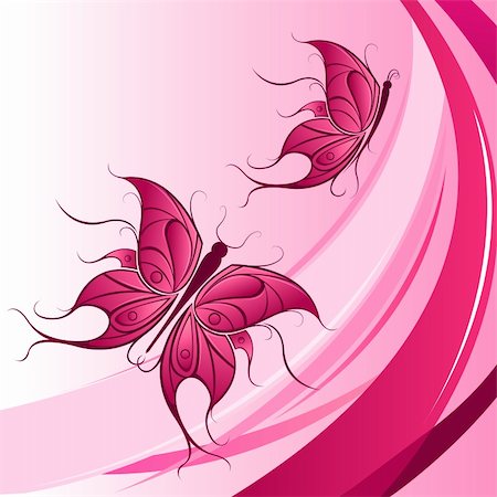 simsearch:400-04259527,k - illustration of floral butterfly on abstract background Stock Photo - Budget Royalty-Free & Subscription, Code: 400-04366256