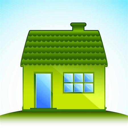 simsearch:400-04786259,k - illustration of cottage on white background Stock Photo - Budget Royalty-Free & Subscription, Code: 400-04366308