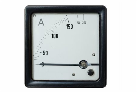 dial (measuring gauge) - old ammeter on a white background Photographie de stock - Aubaine LD & Abonnement, Code: 400-04366363