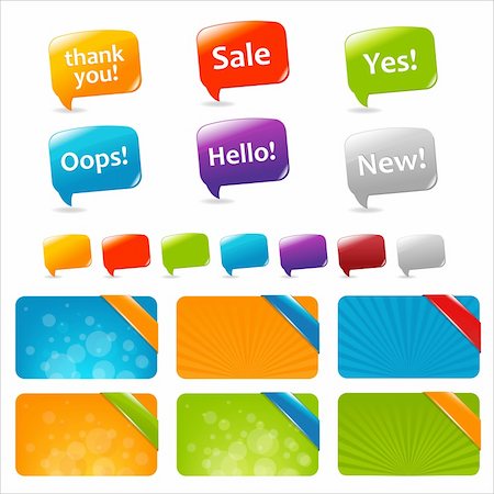 simsearch:400-04320168,k - Web Text Boxes And Speech Bubbles, Isolated On White Background, Vector Illustration Stock Photo - Budget Royalty-Free & Subscription, Code: 400-04367619
