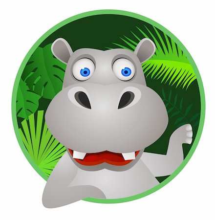 simsearch:400-04382902,k - Funny hippo cartoon Stock Photo - Budget Royalty-Free & Subscription, Code: 400-04367684