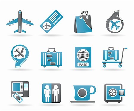 stoyanh (artist) - airport, travel and transportation icons 1 - vector icon set Stock Photo - Budget Royalty-Free & Subscription, Code: 400-04368319