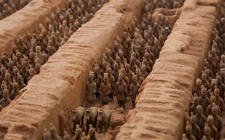 Famouse china Terracotta warriors photo Stock Photo - Budget Royalty-Free & Subscription, Code: 400-04368799