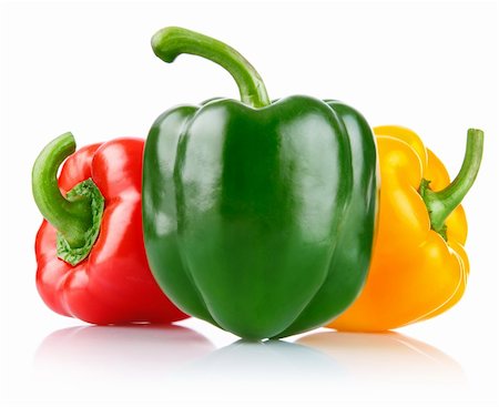simsearch:400-05664137,k - fresh pepper vegetables isolated on white background Stock Photo - Budget Royalty-Free & Subscription, Code: 400-04369073