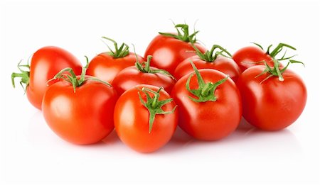 simsearch:400-05664137,k - fresh tomato vegetables with green leaves isolated on white background Stock Photo - Budget Royalty-Free & Subscription, Code: 400-04369133