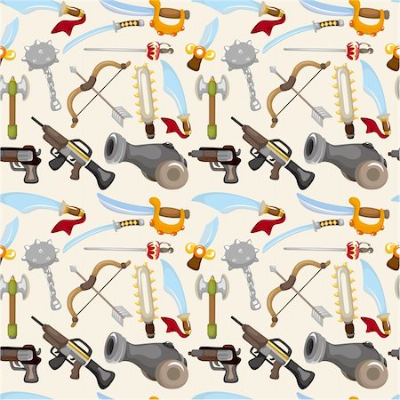 simsearch:400-04912674,k - cartoon weapon set seamless pattern Stock Photo - Budget Royalty-Free & Subscription, Code: 400-04369918