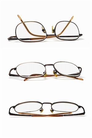 simsearch:400-07774329,k - set of three metal frame spectacles on white background Stock Photo - Budget Royalty-Free & Subscription, Code: 400-04360471