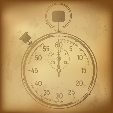 Antique Stopwatch, Vector Illustration Stock Photo - Budget Royalty-Free & Subscription, Code: 400-04362374