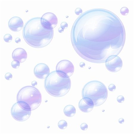 fresh air background - Blue bubbles background, vector image Photographie de stock - Aubaine LD & Abonnement, Code: 400-04363420