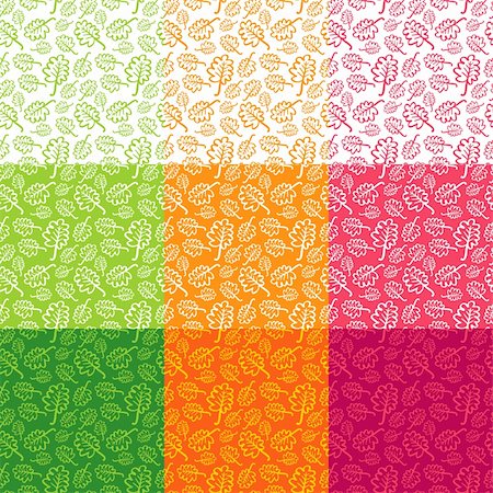 simsearch:400-05735360,k - Seamless pattern from leaves of different colors Stock Photo - Budget Royalty-Free & Subscription, Code: 400-04375875