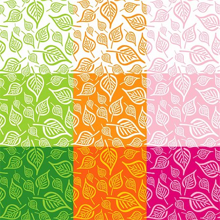 simsearch:400-05735360,k - Seamless pattern from leaves of different colors Stock Photo - Budget Royalty-Free & Subscription, Code: 400-04375872
