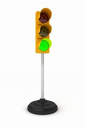 red signal of dangerous - Toy traffic light over white background showing green light Stock Photo - Budget Royalty-Free & Subscription, Code: 400-04378450