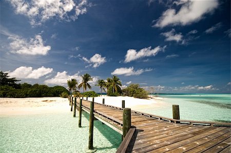 simsearch:400-03991814,k - Jetty on a tropical beach Stock Photo - Budget Royalty-Free & Subscription, Code: 400-04378518